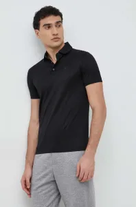 Polo tričko Emporio Armani pánske, čierna farba, jednofarebné, 8N1F98 1JUVZ #6862164