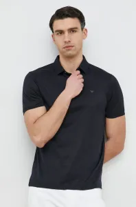 Polo tričko Emporio Armani pánske, tmavomodrá farba, jednofarebné, 8N1F96 1JUVZ