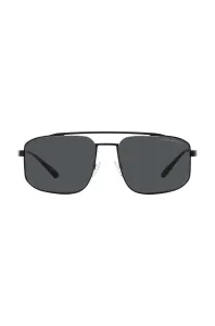 Slnečné okuliare Emporio Armani pánske, čierna farba #5883729