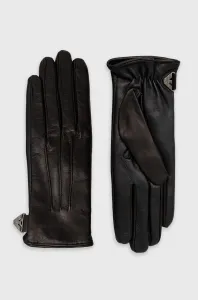 Kožené rukavice Emporio Armani dámske, čierna farba #4587714
