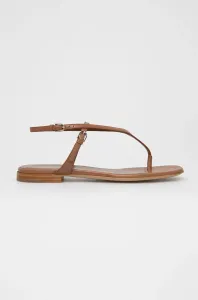 Kožené sandále Emporio Armani dámske, hnedá farba, #8588736