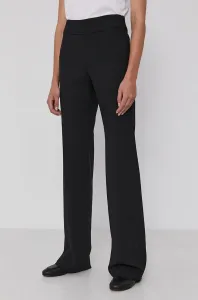 Nohavice Emporio Armani dámske, čierna farba, rovné, vysoký pás #5001439
