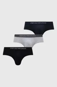 Bavlnené slipy Emporio Armani Underwear 3-pak tmavomodrá farba #4229186