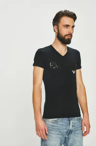 Tričko Emporio Armani Underwear čierna farba, s potlačou #8700588