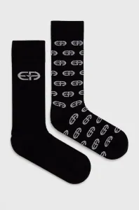 Ponožky Emporio Armani Underwear (2-pak) pánske, čierna farba #208879