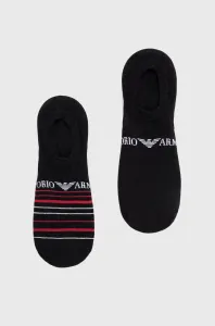 Ponožky Emporio Armani Underwear (2-pak) pánske, čierna farba #219167