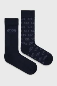 Ponožky Emporio Armani Underwear (2-pak) pánske, tmavomodrá farba #208878