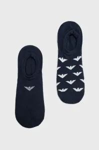 Ponožky Emporio Armani Underwear (2-pak) pánske, tmavomodrá farba #219166