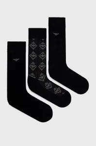 Ponožky Emporio Armani Underwear pánske, čierna farba #188039