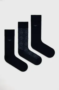 Ponožky Emporio Armani Underwear pánske, tmavomodrá farba #188040