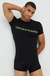 Pyžamo Emporio Armani Underwear pánska, čierna farba, jednofarebná #283887