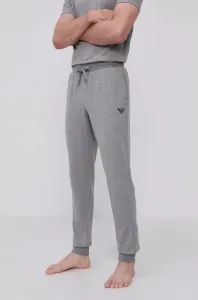 Pyžamové nohavice Emporio Armani pánske, šedá farba, jednofarebné