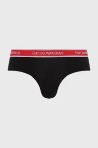 Slipy Emporio Armani Underwear (2-pack) pánske, čierna farba