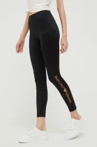 Legíny Emporio Armani Underwear dámske, čierna farba, s potlačou #8740122