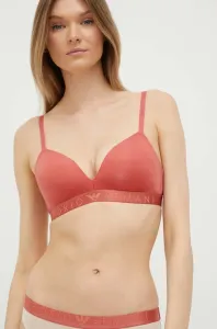 Podprsenka Emporio Armani Underwear červená farba, jednofarebný