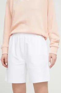 Šortky Emporio Armani Underwear dámske, biela farba, s potlačou, vysoký pás #9340602