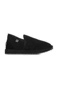 Semišové papuče Emu Australia Platinum Ashford čierna farba #8700755