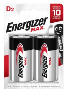 Energizer MAX alkalická batéria D E95, 2ks