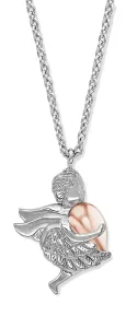 Engelsrufer Nádherný strieborný bicolor náhrdelník s anjelikom ERN-ANGEL-HWBIR (retiazka, prívesok)