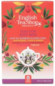 English Tea Shop MIX pre usilovnej včielky, BIO, 20 vrecúšok