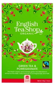English Tea Shop Zelený čaj s granátovým jablkom BIO 20 vrecúšok