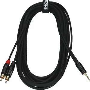 stereo kábel 2 m 3.5 mm jac k- RCA male adapter cable red and black