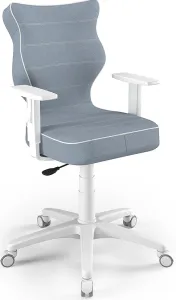 ENTELO Detská stolička DUO White 6, sivo-modrá Jasmine 06