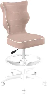 ENTELO Detská stolička Petit White 4 HC + F s oporným kruhom, starorůžová Jasmine 08