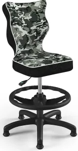 ENTELO Detská stolička Petit Black 4 HC + F s oporným kruhom, maskáč