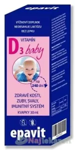 EPAVIT Vitamín D3 baby pre deti, 30ml