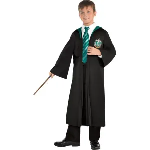 Amscan Detský čarodejnícky plášť Slizolin - Harry Potter Veľkosť - deti: 6 - 8 rokov #4899231