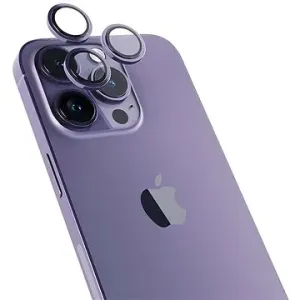 Epico Hliníkové ochranné sklo na šošovky fotoaparátu na iPhone 14 Pro/14 Pro Max temne fialové