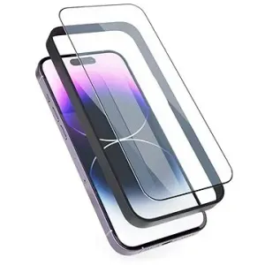 Epico Edge To Edge ochranné sklo na iPhone 14 Pro – 2 ks s inštalačným rámikom
