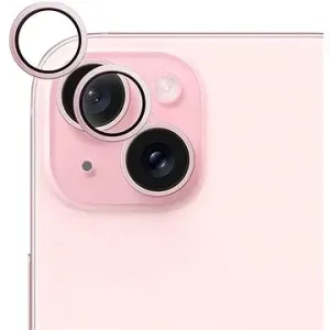 Epico hliníkové ochranné sklo na šošovky fotoaparátu pre iPhone 15/15 Plus – ružové