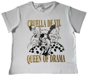 EPlus Dámske tričko 101 Dalmatíncov - Cruella sivé Veľkosť - dospelý: XL