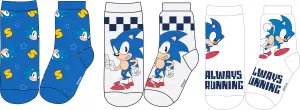EPlus Sada 3 párov detských ponožiek - Sonic Veľkosť ponožiek: 31-34