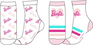 EPlus Sada 2 párov detských ponožiek - Barbie, ružové Veľkosť ponožiek: 27-30