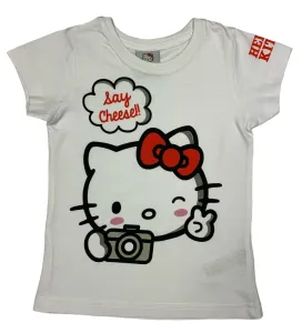 EPlus Dievčenské tričko - Hello Kitty biele Veľkosť - deti: 122