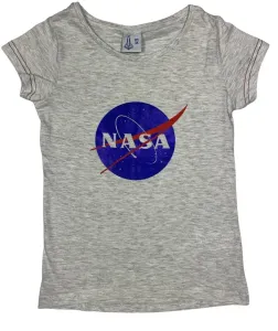 EPlus Dievčenské tričko - NASA sivé Veľkosť - deti: 152