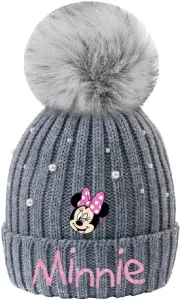 EPlus Dievčenská zimná čiapka - Minnie Mouse sivá Veľkosť šiltovka: 52