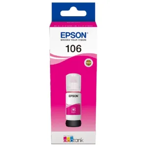 Epson originálna cartridge C13T00R340, 106, magenta, 70ml, Epson EcoTank ET-7700, ET-7750 Express Premium ET-7750