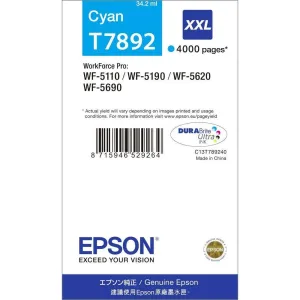 EPSON T7892 (C13T789240) - originálna cartridge, azúrová, 34ml