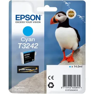 EPSON T3242 (C13T32424010) - originálna cartridge, azúrová, 14ml