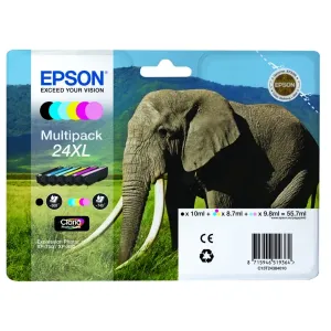 EPSON T2438 (C13T24384011) - originálna cartridge, čierna + farebná, 10ml