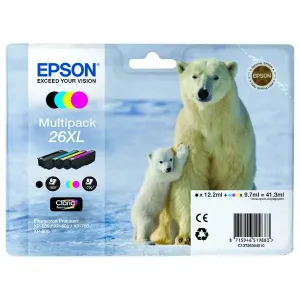EPSON T2636 (C13T26364020) - originálna cartridge, čierna + farebná, 12,2ml/3x9,7ml