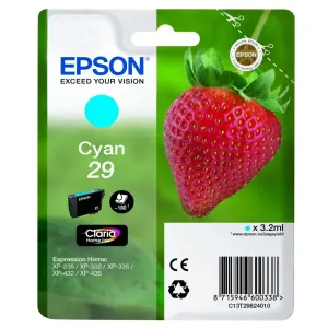 EPSON T2982 (C13T29824022) - originálna cartridge, azúrová, 3,2ml