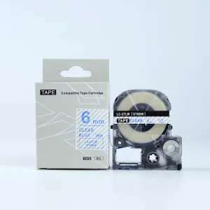Epson LK-ST6BW, 6mm x 9m, modrý tisk / průhledný podklad, kompatibilní páska