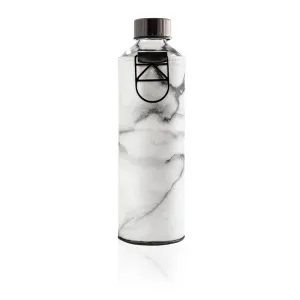 Equa Mismatch sklenená fľaša na vodu + obal z umelej kože farba Stone 750 ml