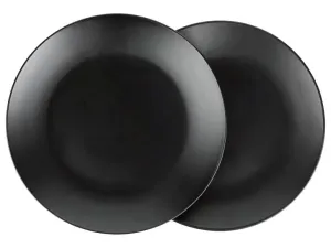 ERNESTO® Plytké/hlboké taniere, 2 kusy (čierna, plytké taniere)