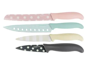 ERNESTO® Súprava nožov z nehrdzavejúcej ocele, 4-dielna (farebná )